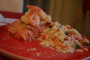 Lõhe parmesani ja sinihallitusjuustuga Lõhe parmesani ja sinihallitusjuustuga