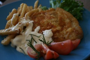 Parmesanis paneeritud sealiha