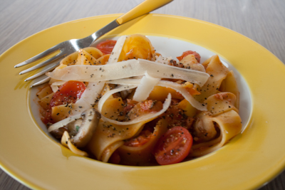 papardelle toorvorsti ja seentega